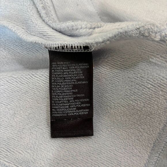 The North Face Jacket Women L Light Gray Blue Fleece Full Zip Hiking Pockets - Picture 7 of 10